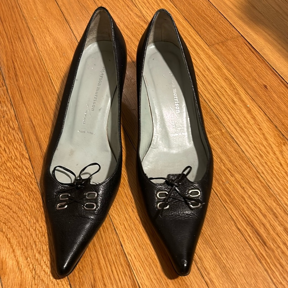 Black kitten heel made in Italy
